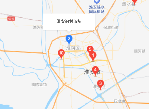 淮安鋼材批發(fā)市場(chǎng)百度地圖顯示